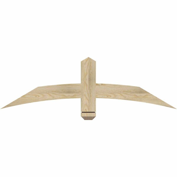 Ekena Millwork Bellingham Rough Sawn Timber Gable Bracket, Douglas Fir, 48"W x 14"H x 2"D x 4"F, 7/12 Pitch GBW048X14X0204BEL00RDF - main